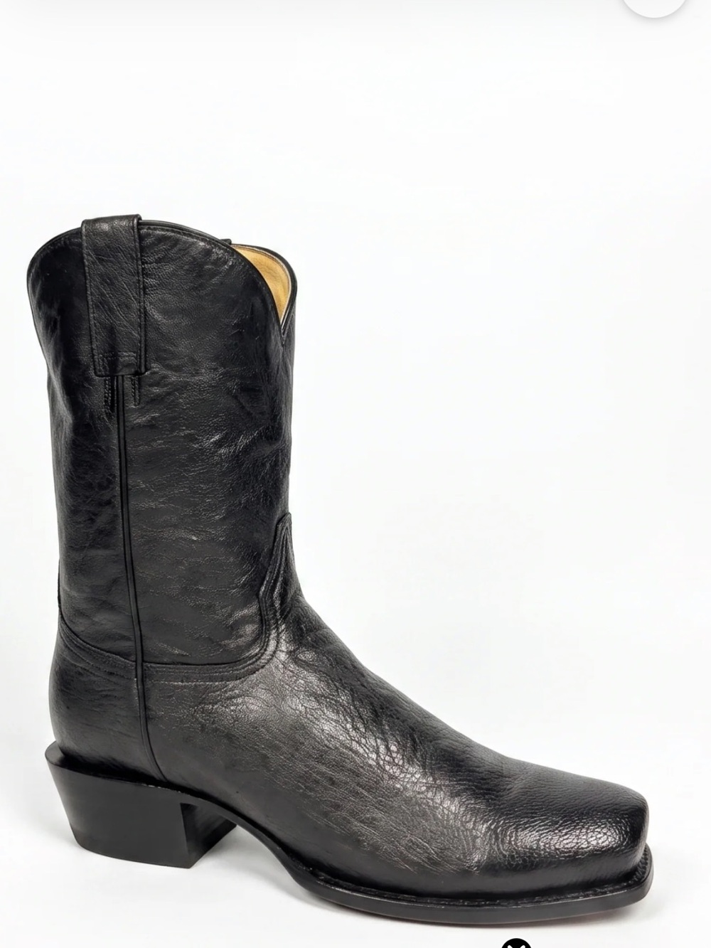 Stetson Black Ostrich Cowboy Boots 10 D
